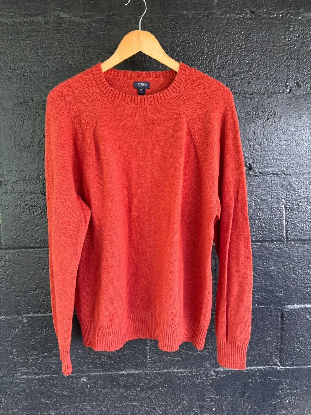J. Crew Men's Crewneck Sweater in Rust Orange